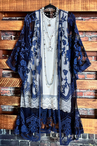 BALI BOHO KIMONO IN BLACK & NATURAL