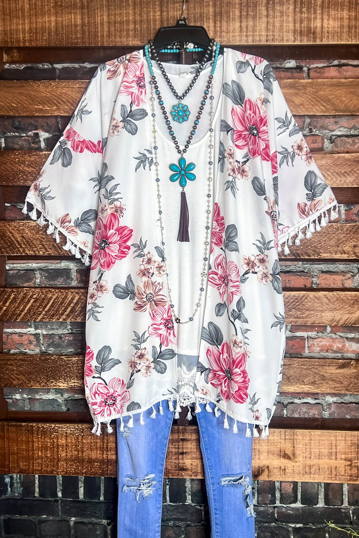 Blooming Grace Floral Kimono Multi-color