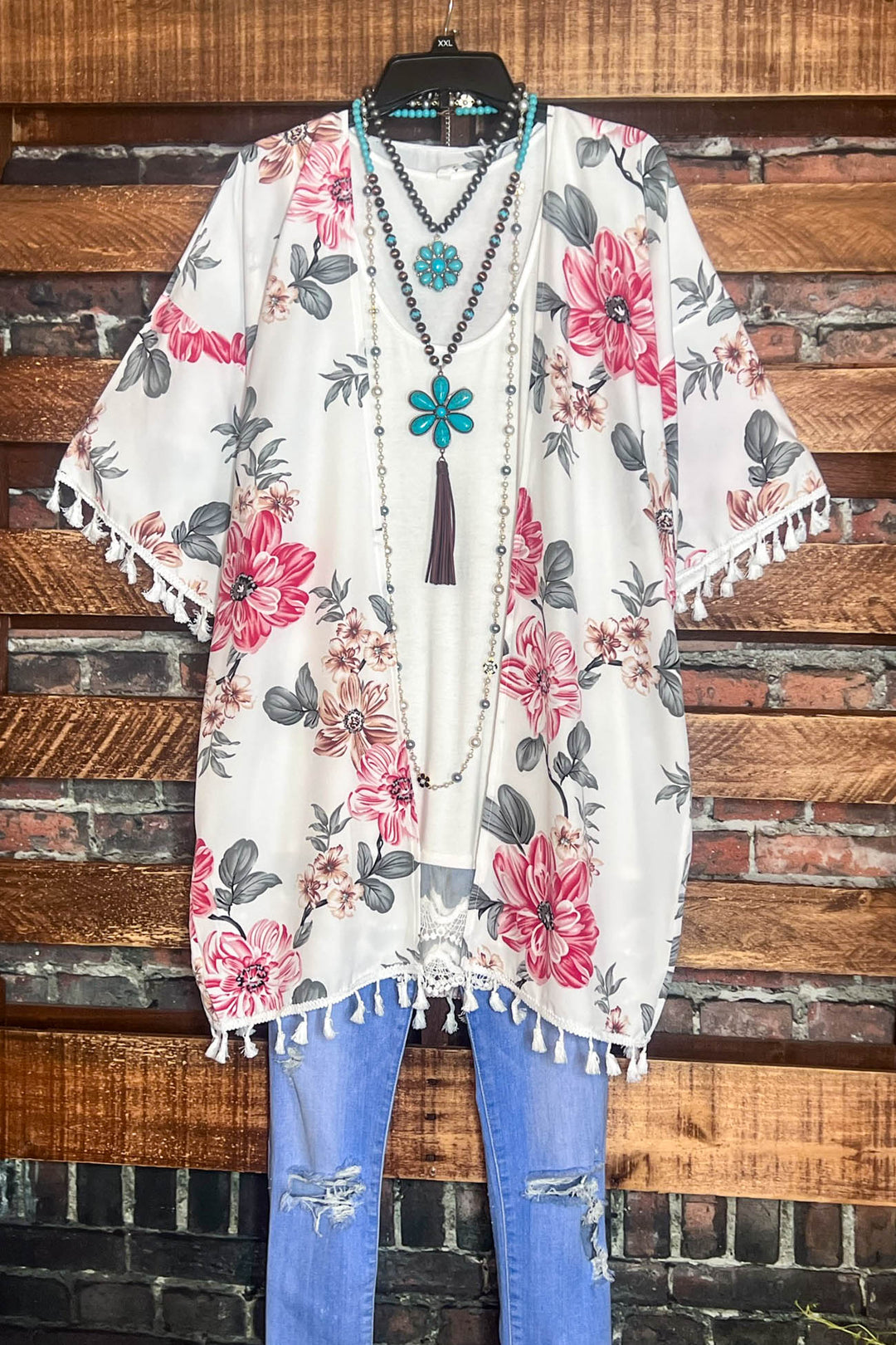 Blooming Grace Floral Kimono Multi-color