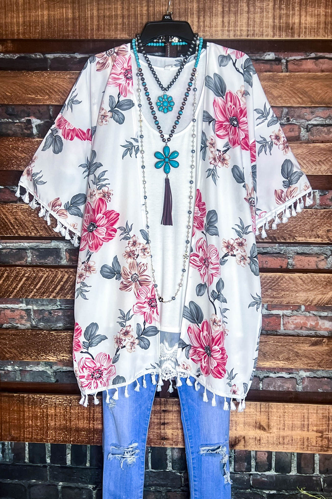 Blooming Grace Floral Kimono Multi-color