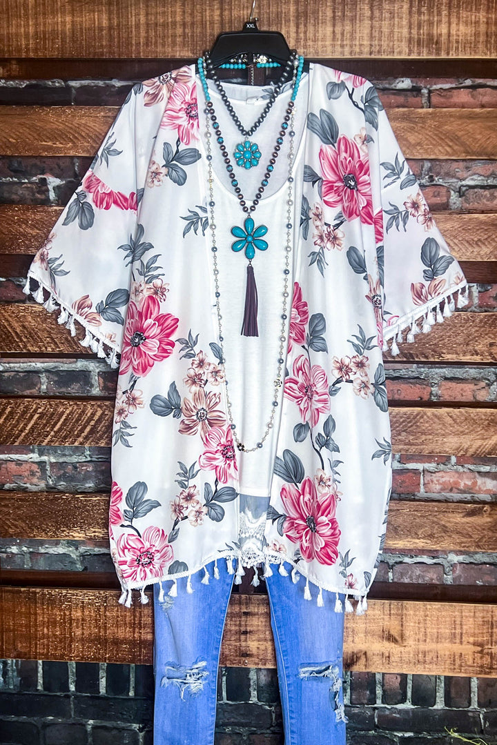 Blooming Grace Floral Kimono Multi-color