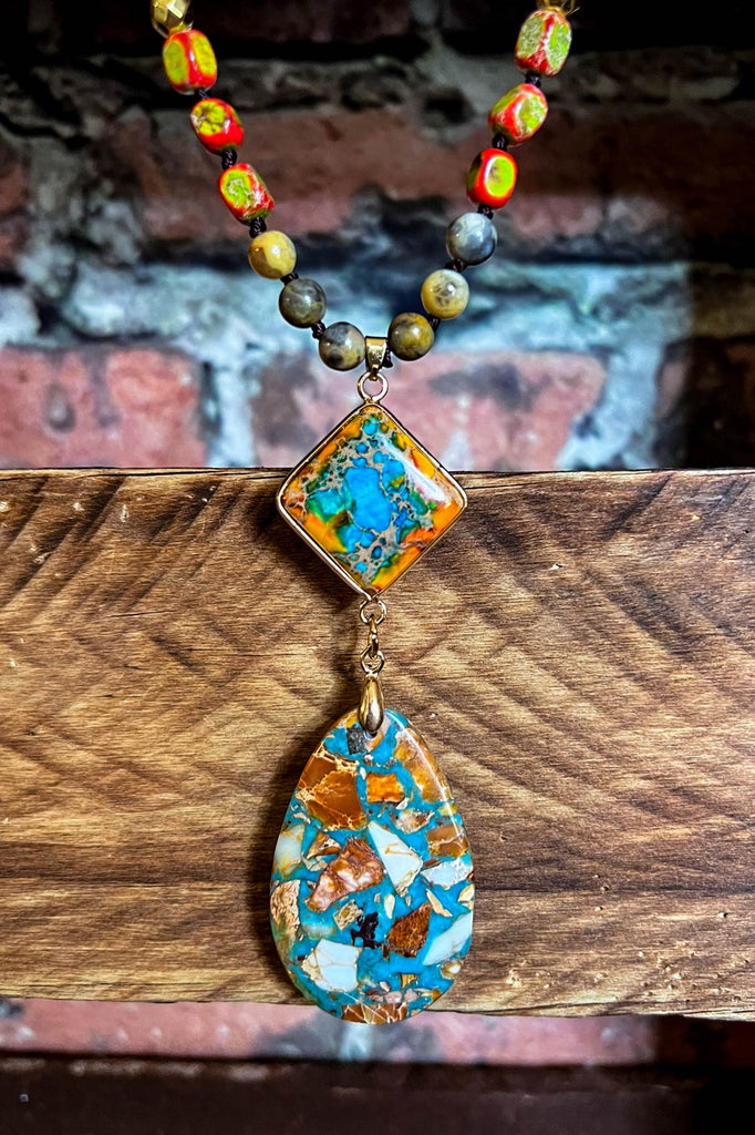 Bali Dream Sea Multi-Color Natural Stone Necklace