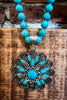 BLUE MOON TURQUOISE LONG LAYERED NATURAL STONE SET