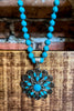 BLUE MOON TURQUOISE LONG LAYERED NATURAL STONE SET