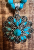 BLUE MOON TURQUOISE LONG LAYERED NATURAL STONE SET