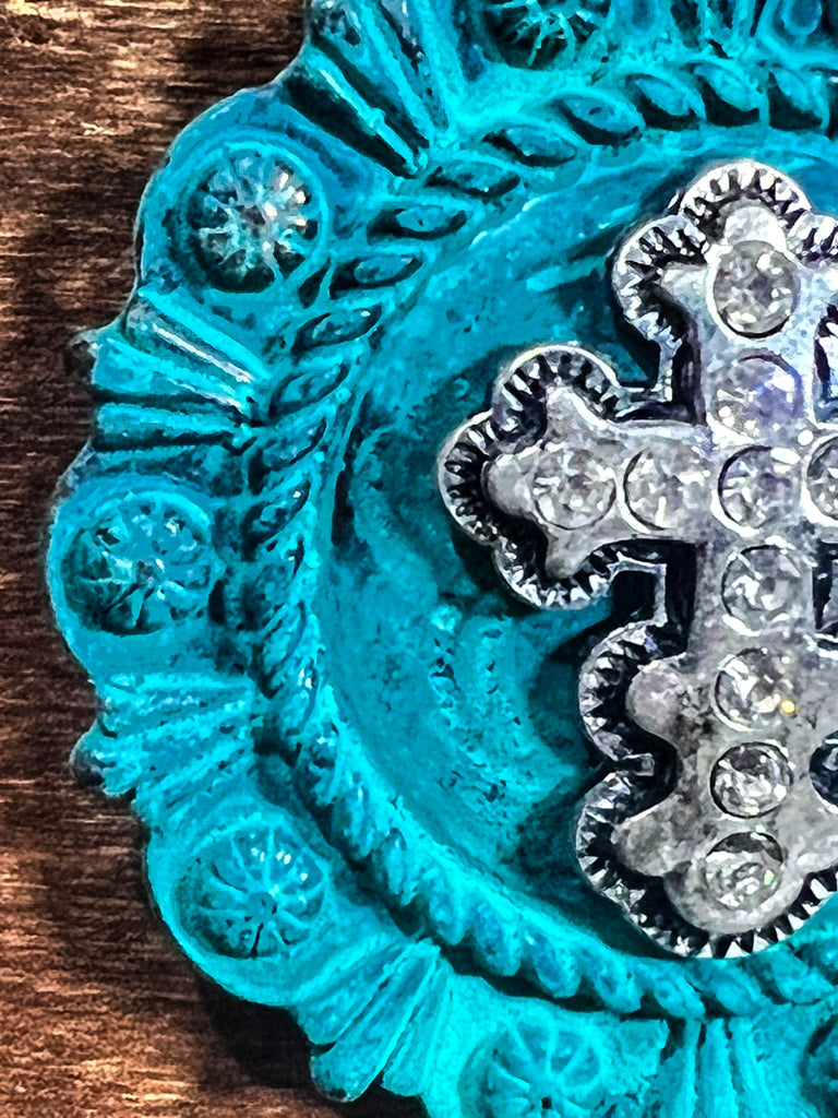 BOHO COUNTRY CROSS ON THE FLOWER NECKLACE SET
