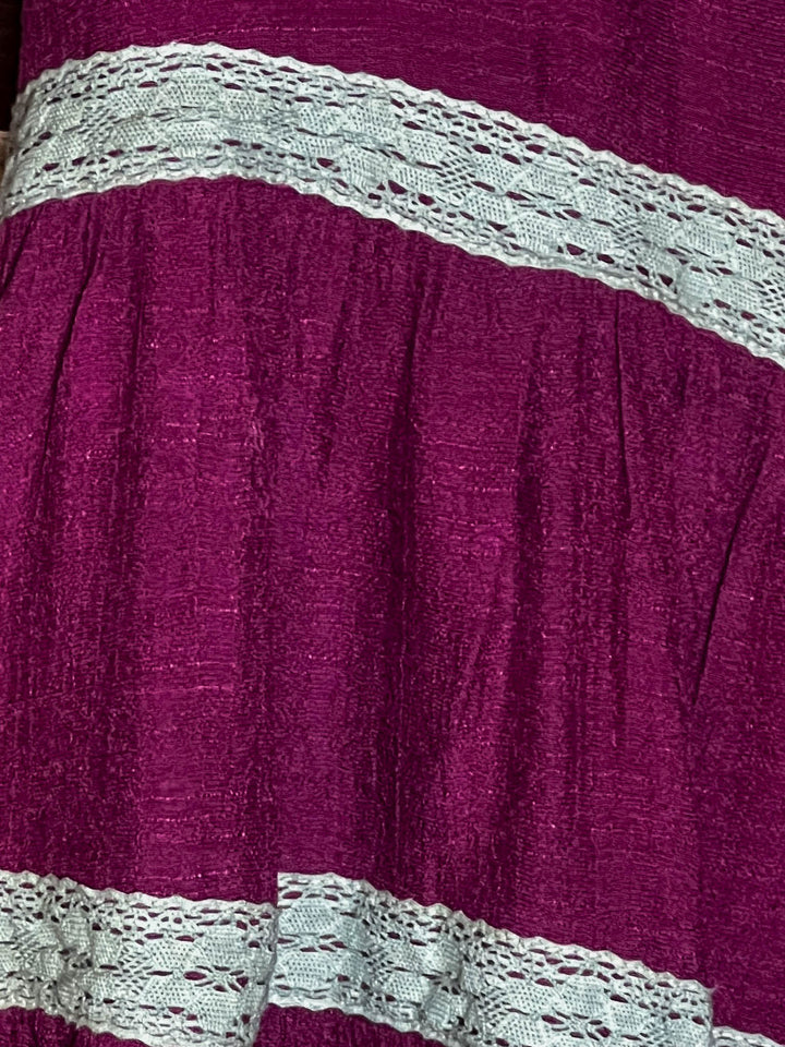 14-26 Size - Weekend Boho Comfy Swing Dress in Crimson----------Sale