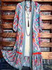BOHEMIAN VACATION VIBES MAXI KIMONO IN Multi-Color