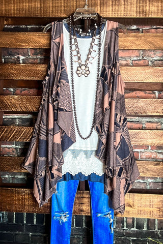 AS CHARMING AS EVER ANIMAL PRINT & CRYSTAL STYLISH TUNIC IN TURQUOISE
