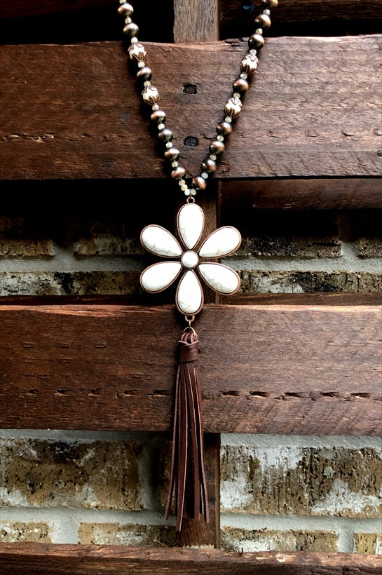 JUST THAT BEAUTIFUL TASSEL FLOWER IN IVORY [product vendor] - Life is Chic Boutique