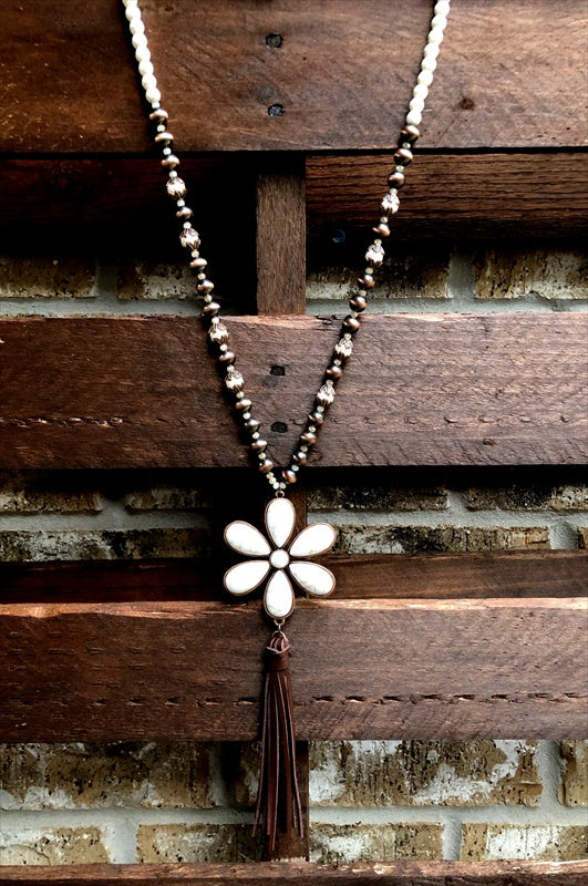 JUST THAT BEAUTIFUL TASSEL FLOWER IN IVORY [product vendor] - Life is Chic Boutique