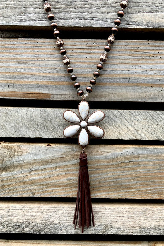 JUST THAT BEAUTIFUL TASSEL FLOWER IN IVORY [product vendor] - Life is Chic Boutique