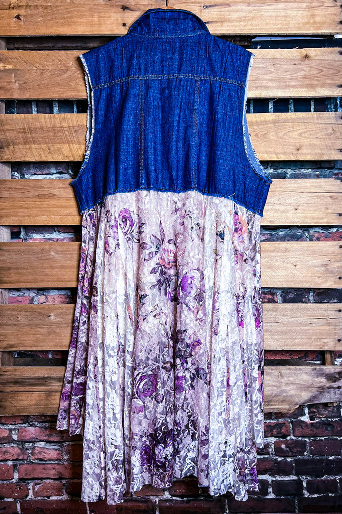 NEVER OUT OF STYLE DENIM AND ROSES LACE