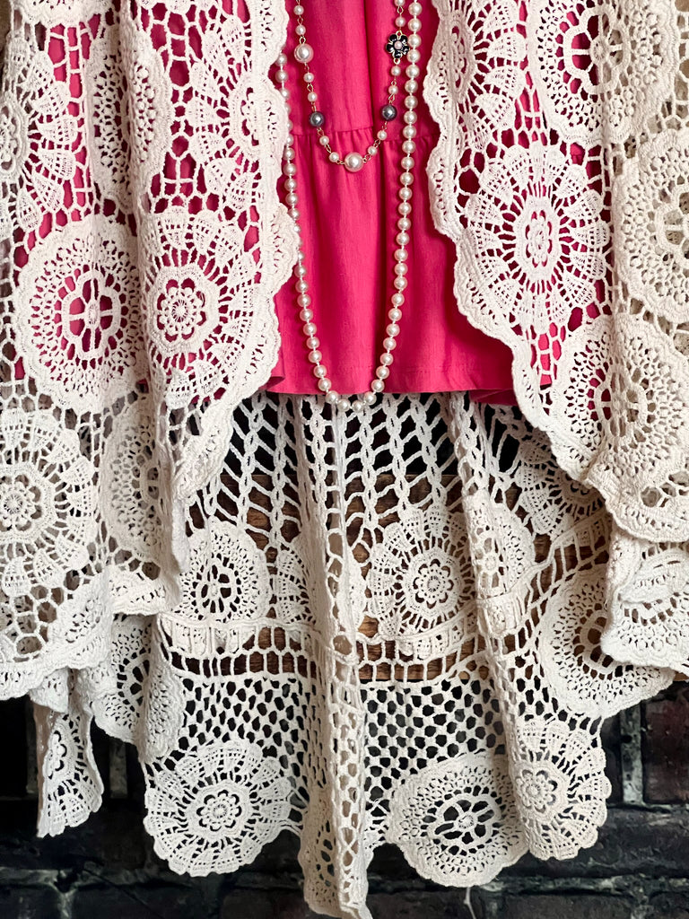 MADE TO PERFECTION CROCHET CARDIGAN NATURAL