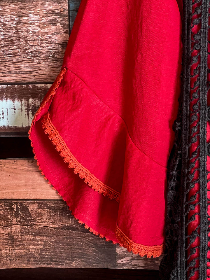 AROUND TOWN PRETTY DESIGNE DRESS IN RUST