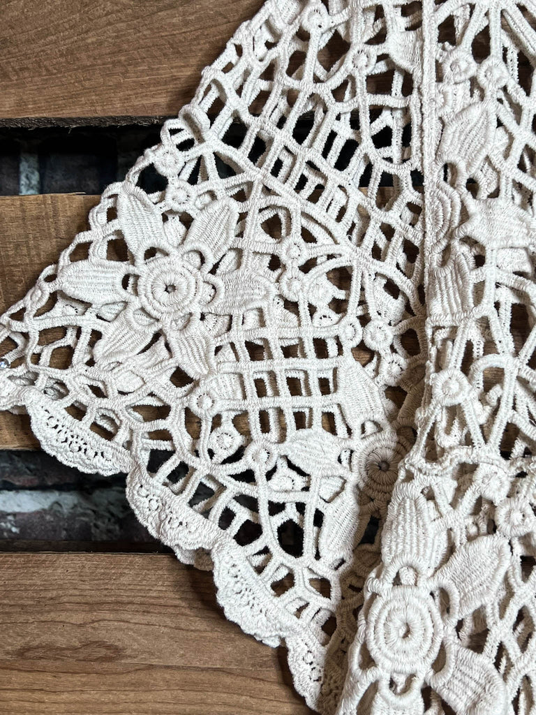 Oh My Darling 100% Cotton Crochet Tunic in Natural Beige