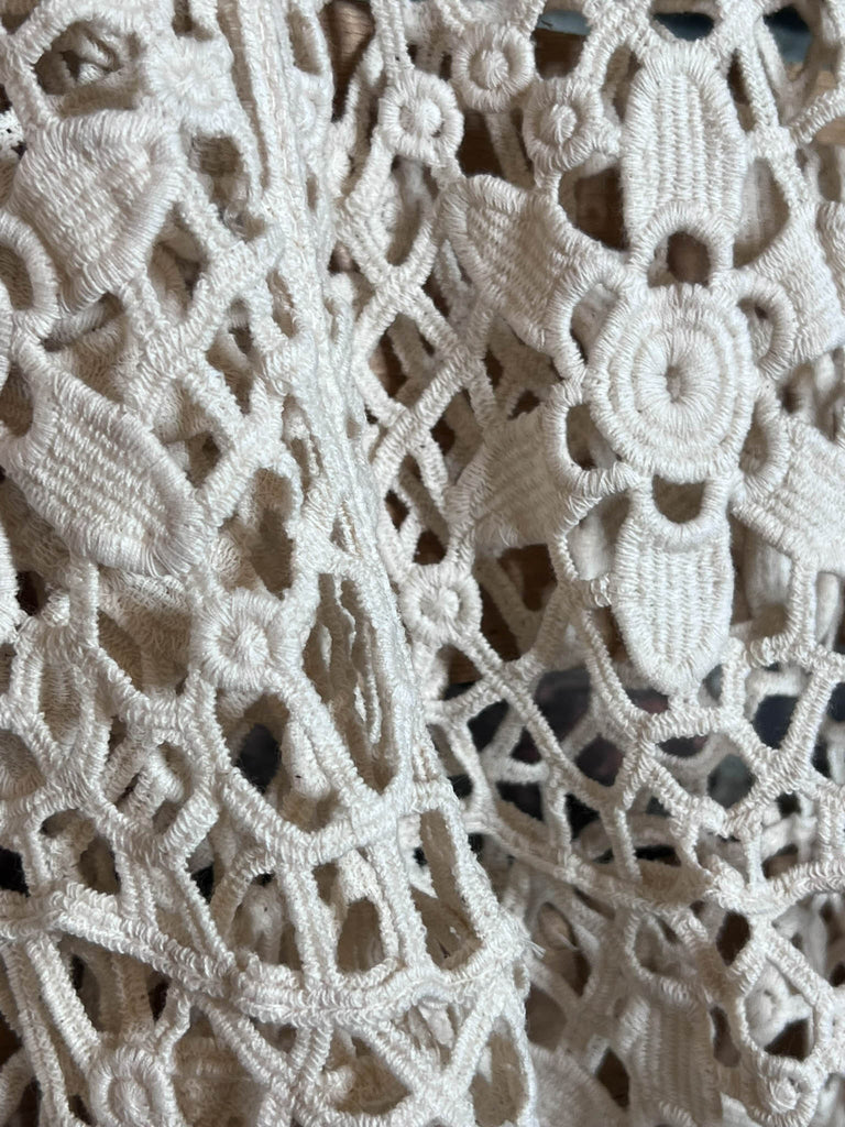 Oh My Darling 100% Cotton Crochet Tunic in Natural Beige