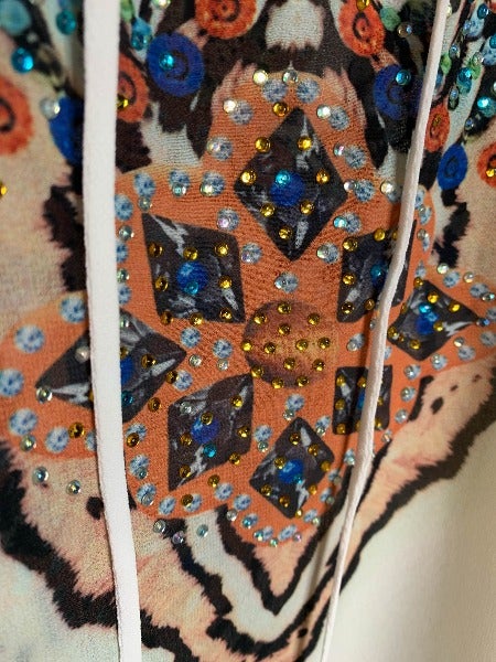 AS CHARMING AS EVER CRYSTAL STYLISH TUNIC IN BLACK & WHITE