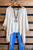 PASSIONATE HEART PEASANT PONCHO TUNIC IN CREAM