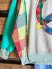 Free Spirit Comfy Soft Sweatshirt Peace & Love In Mint & Multi-Color
