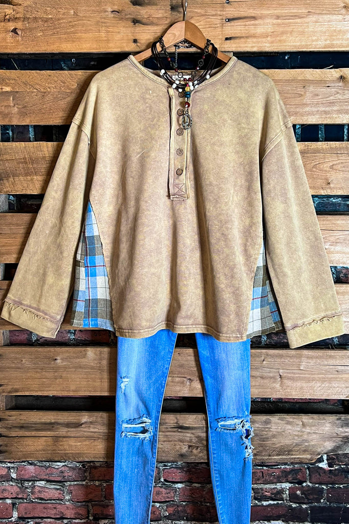 Comfort Sweatshirt 100% Cotton Sweatshirt In Taupe Natural