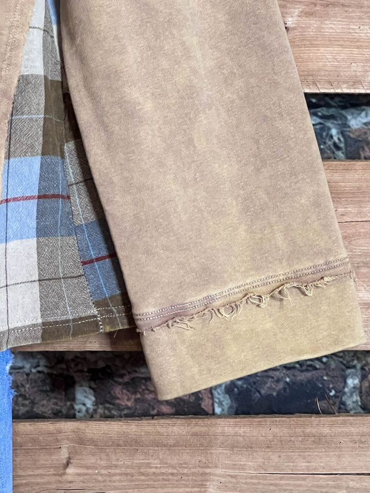 Easy Comfort 100% Cotton Sweatshirt In Taupe Natural