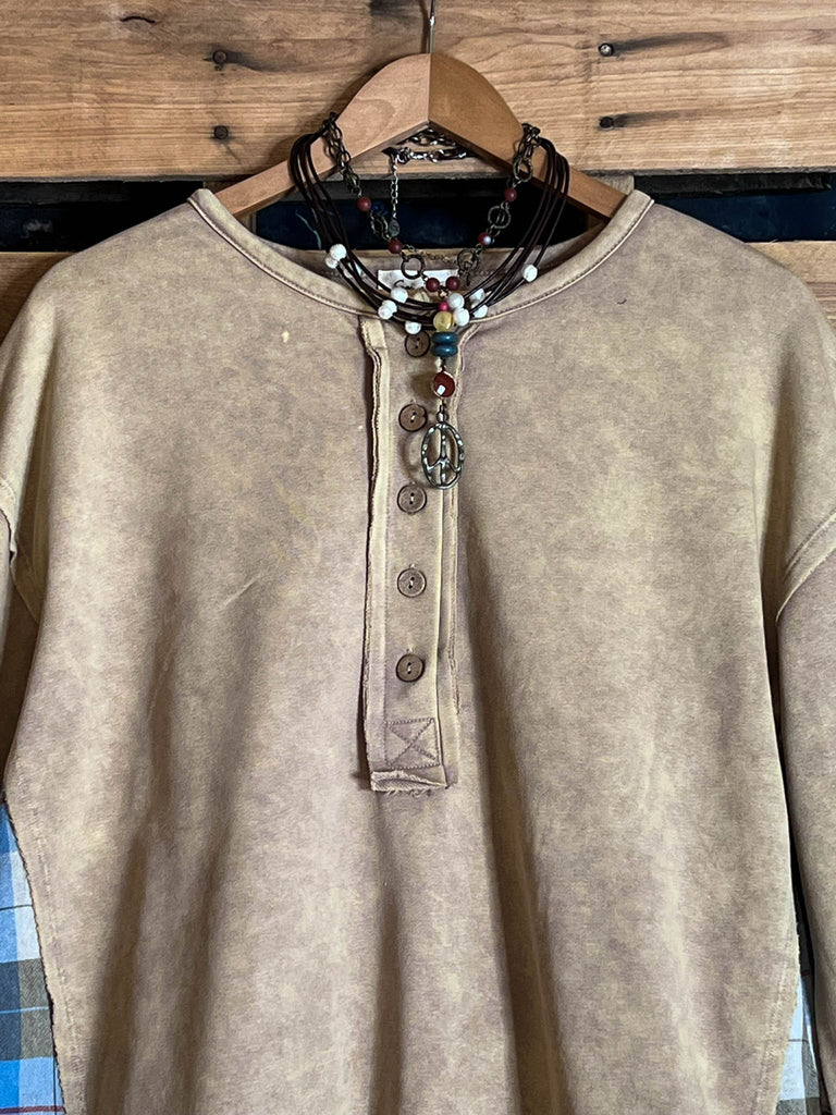 Comfort Sweatshirt 100% Cotton Sweatshirt In Taupe Natural