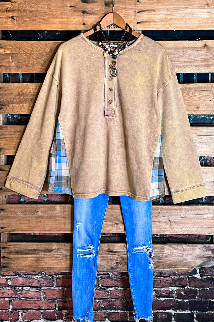 Comfort Sweatshirt 100% Cotton Sweatshirt In Taupe Natural