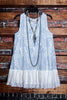 DOWNTOWN ROMANCE LACE LAYERING DRESS IN BLUE & WHITE