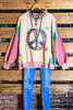 Free Spirit Comfy Soft Sweatshirt Peace & Love In Pink & Multi-Color