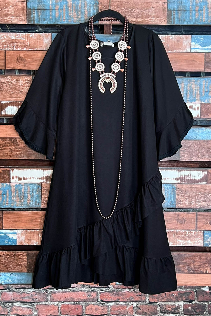 10-12 SIZE - AROUND TOWN PRETTY DESIGNE BLACK DRESS---------SALE