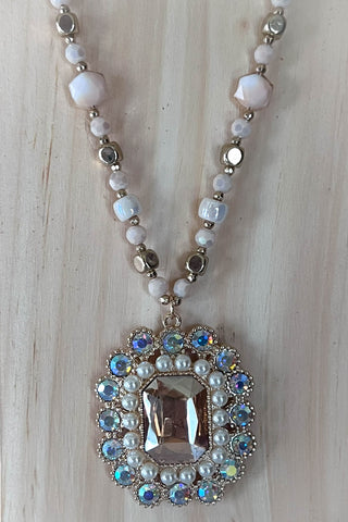NECKLACE MAUVE RUST