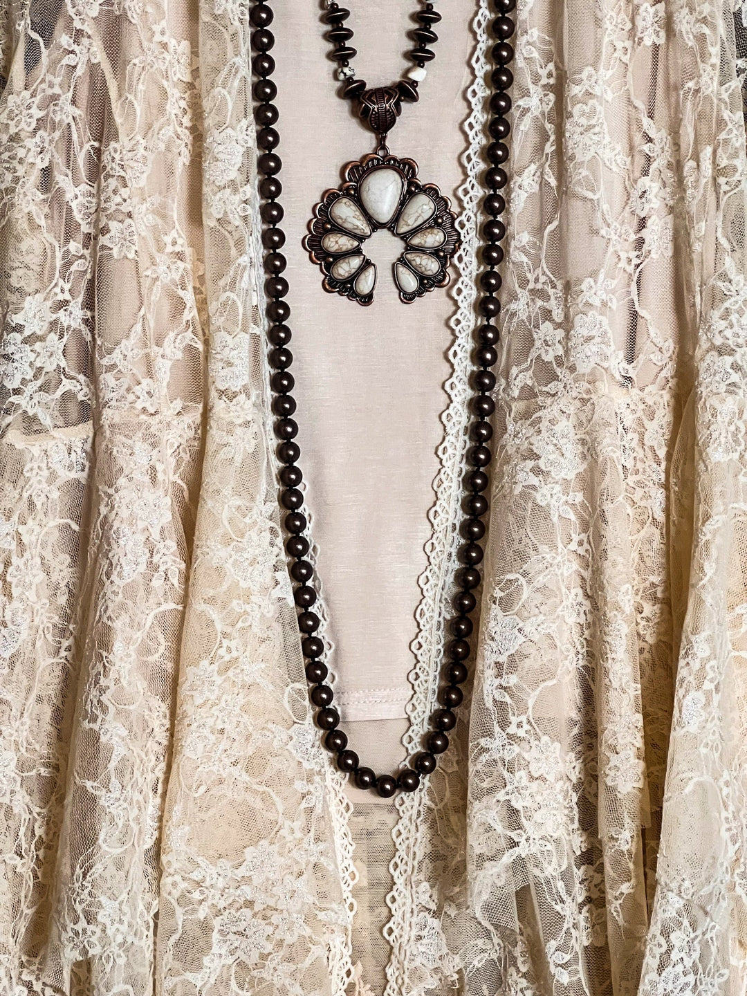 Something Magical Lace Jacket Cardigan - Natural Beige