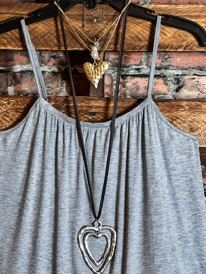 SO THIS IS LOVE LACE SLIP DRESS EXTENDER IN GRAY