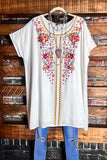 MAYBE IT WAS MAGIC EMBROIDERED TUNIC IN IVORY