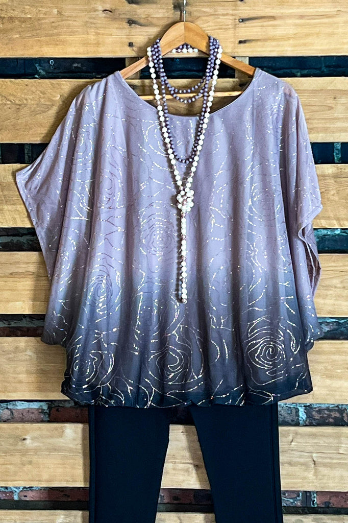 GLAMOROUS CELEBRATION  BLOUSE IN MAUVE TONES