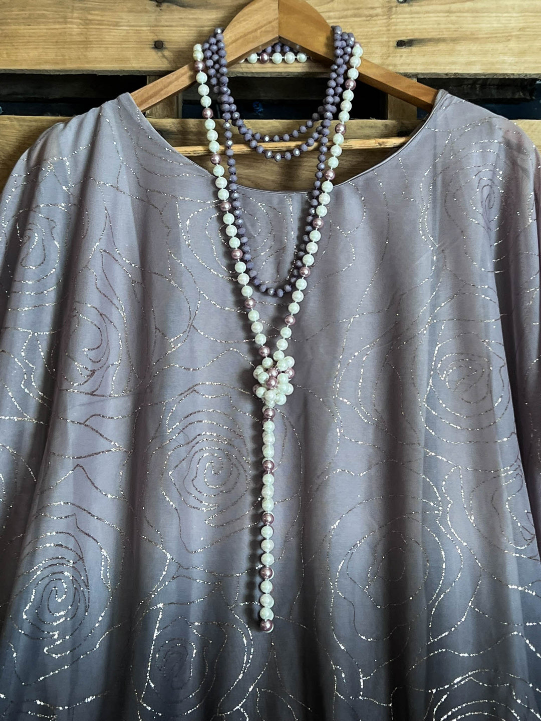 GLAMOROUS CELEBRATION  BLOUSE IN MAUVE TONES
