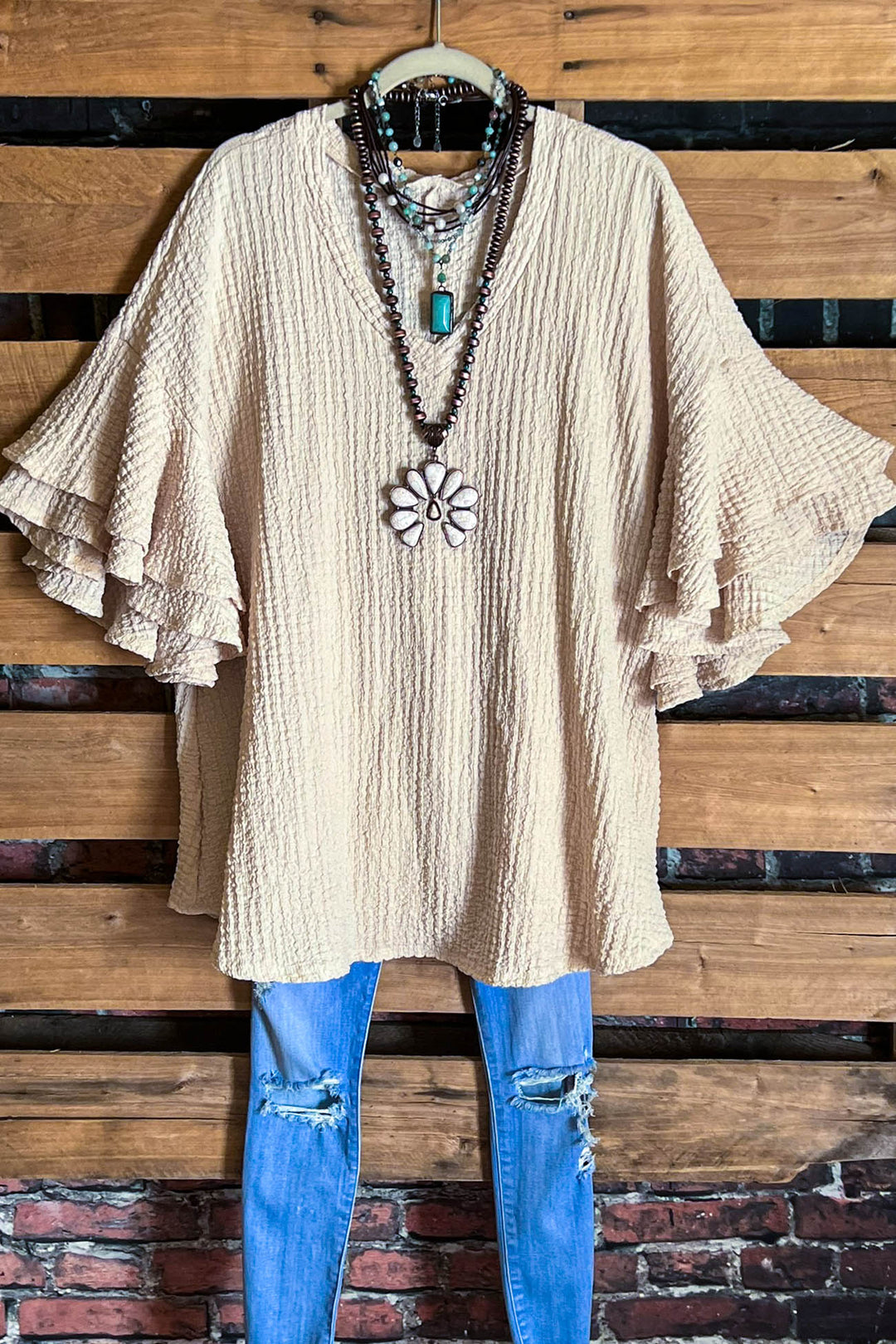 There's Always Hope Tie Dye Tunic in Beige