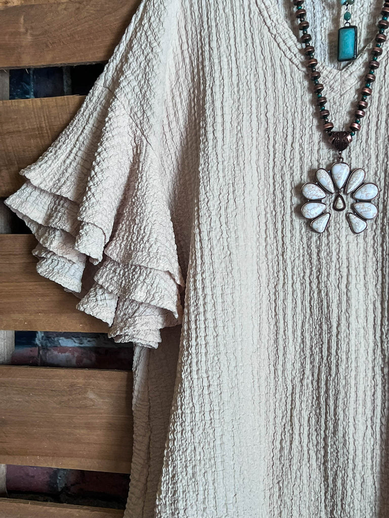 There's Always Hope Tie Dye Tunic in Beige