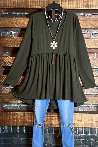 PASSIONATE SOUL TUNIC IN OLIVE