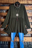 JUST THE SIMPLE THINGS BABYDOLL TOP IN DARK OLIVE