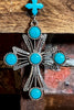 IT'S SO MYSTICAL VICTORIAN CROSS NECKLACE IN TURQUOISE
