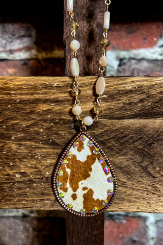 Mountain Wildflower Necklace Ivory Turquoise