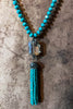 MAGICAL ENERGY CRYSTAL TURQUOISE AQUA LONG NECKLACE