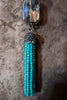 MAGICAL ENERGY CRYSTAL TURQUOISE AQUA LONG NECKLACE