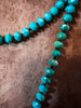 MAGICAL ENERGY CRYSTAL TURQUOISE AQUA LONG NECKLACE