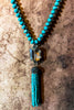 MAGICAL ENERGY CRYSTAL TURQUOISE AQUA LONG NECKLACE