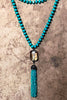 MAGICAL ENERGY CRYSTAL TURQUOISE AQUA LONG NECKLACE
