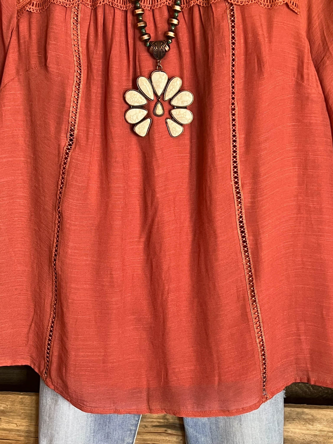 You Are My Forever Love Top in Rust