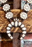 CACTUS FLOWER IVORY SET NECKLACE & EARRINGS